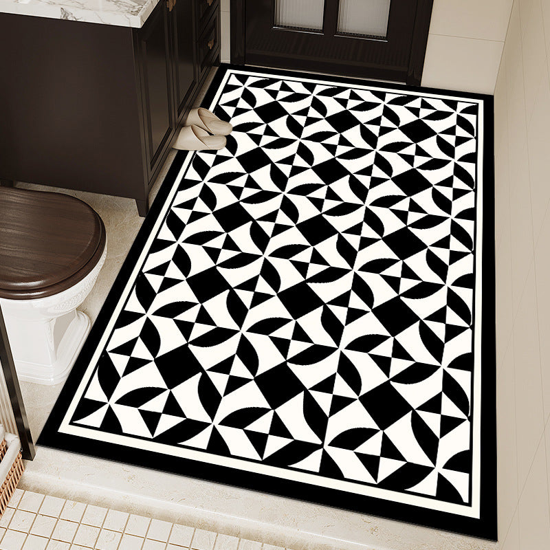 Geometric Patterned Bathroom Mat