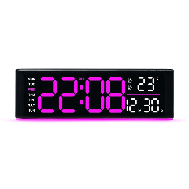 Digital LED alarm clock with temperature and day of week display Kalsten