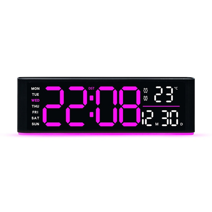 Digital LED alarm clock with temperature and day of week display Kalsten