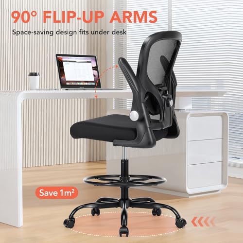 Space-Saving Flip-Up Arm Office Chair Kalsten