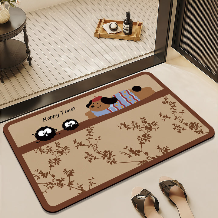 Decorative Plush Bathroom Mat for Floor Comfort