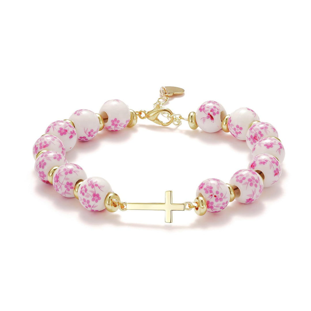 Floral Beaded Charm Bracelet Kalsten