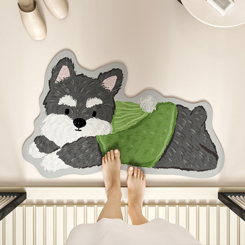 Cute Dog-Shaped Bath Mat