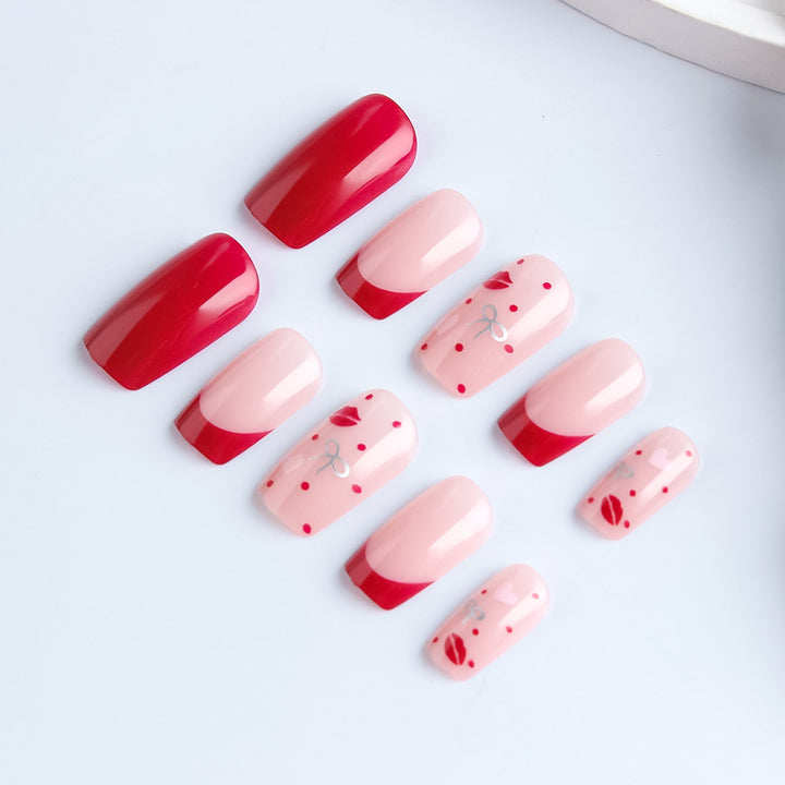 Decorative Love-Themed Press-On Nails Kalsten
