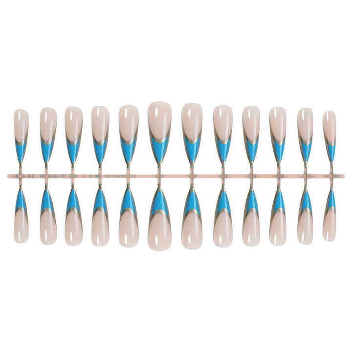 Creative Press-On Nail Set with Elegant Artistic Designs kalsten
