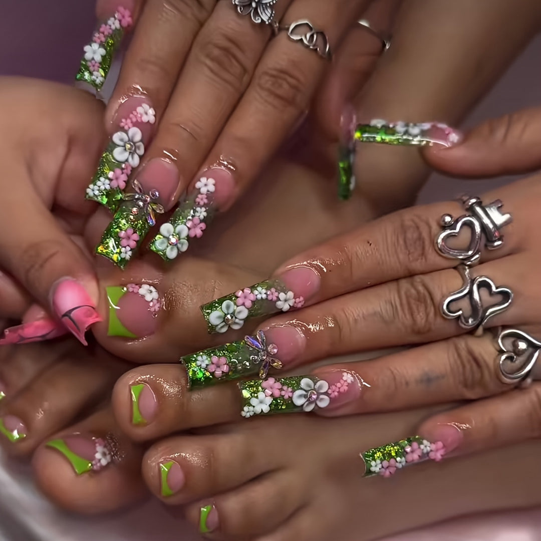Floral Fantasy Press-On Nail Set Kalsten