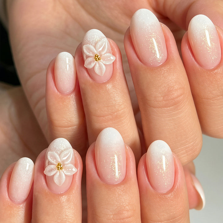 Elegant Floral Nail Art Kalsten