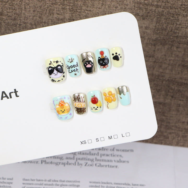 Whimsical Thematic Press-On Nail Art Set Kalsten