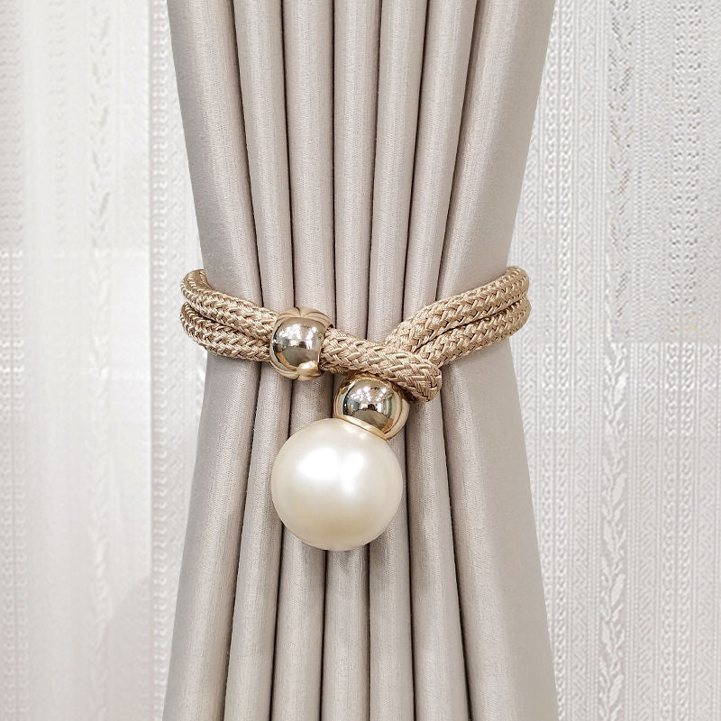 Elegant curtain tieback with decorative pearl Kalsten
