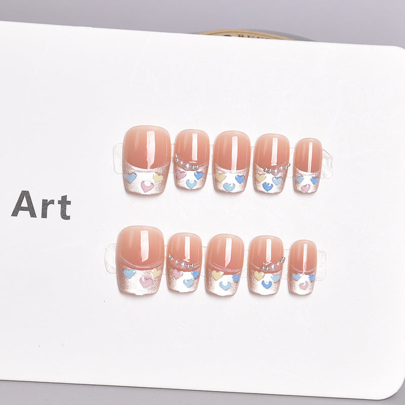 Artistic Floral Press-On Nail Set Kalsten