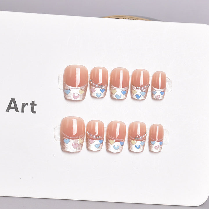 Artistic Floral Press-On Nail Set Kalsten