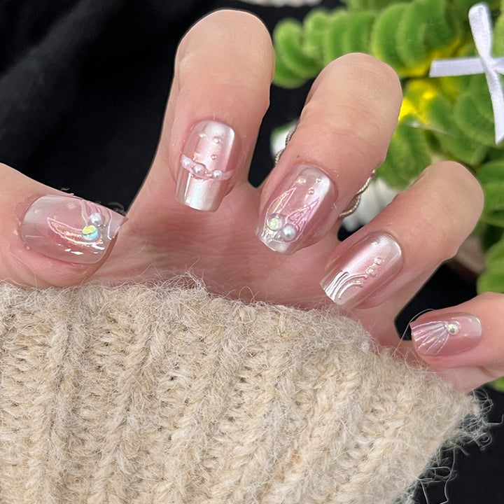 Glossy Decorative Press-On Nails Set Kalsten