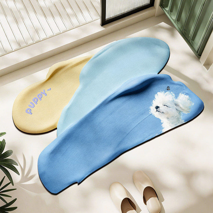 Playful Rainbow-Themed Bath Mat Kalsten