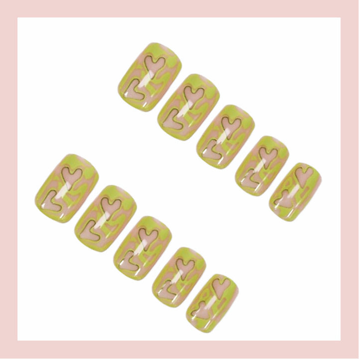 Acrylic Nail Set with Modern Abstract Designs Kalsten