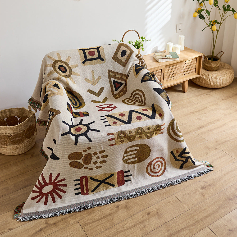 Artistic Jacquard Throw Blanket