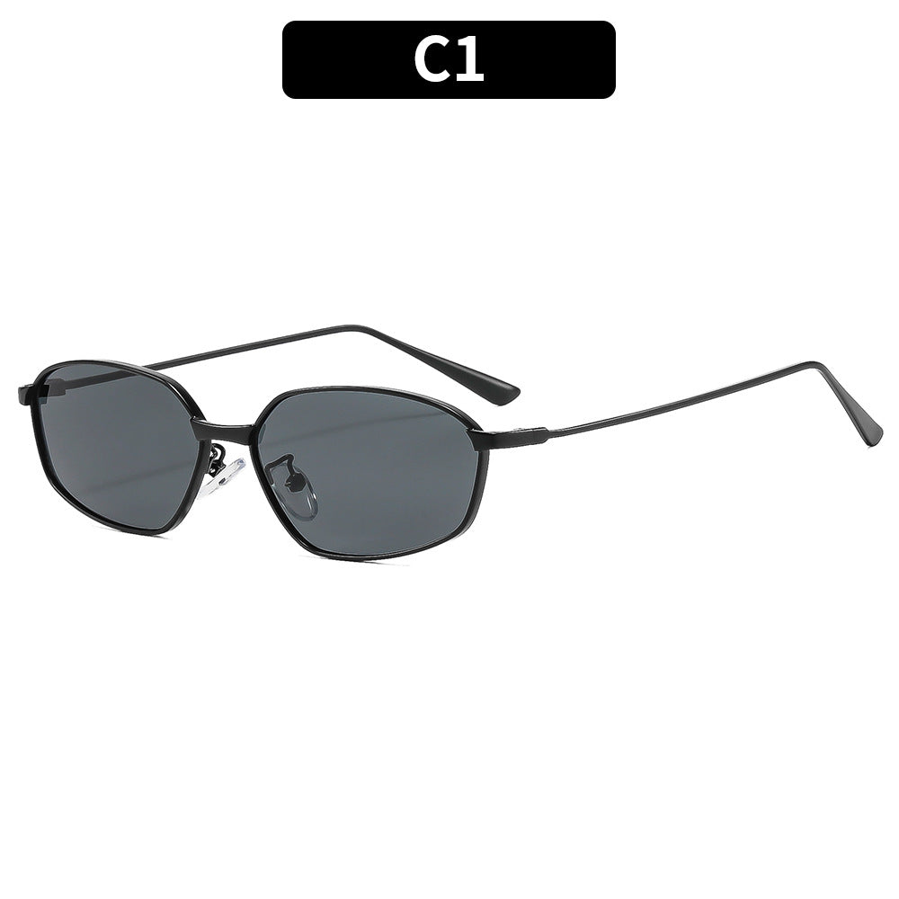 Sleek Geometric Frame Sunglasses