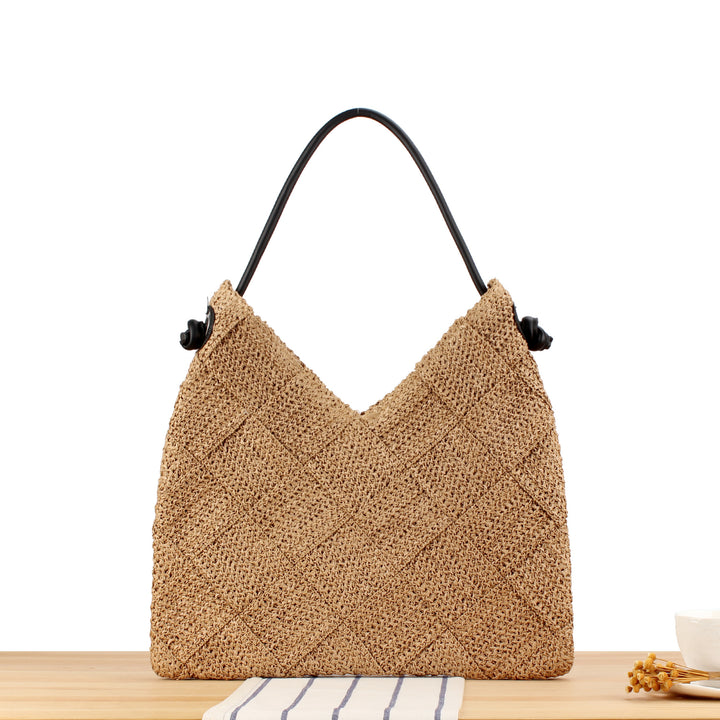 Handbag with Modern Geometric Knit Pattern Kalsten