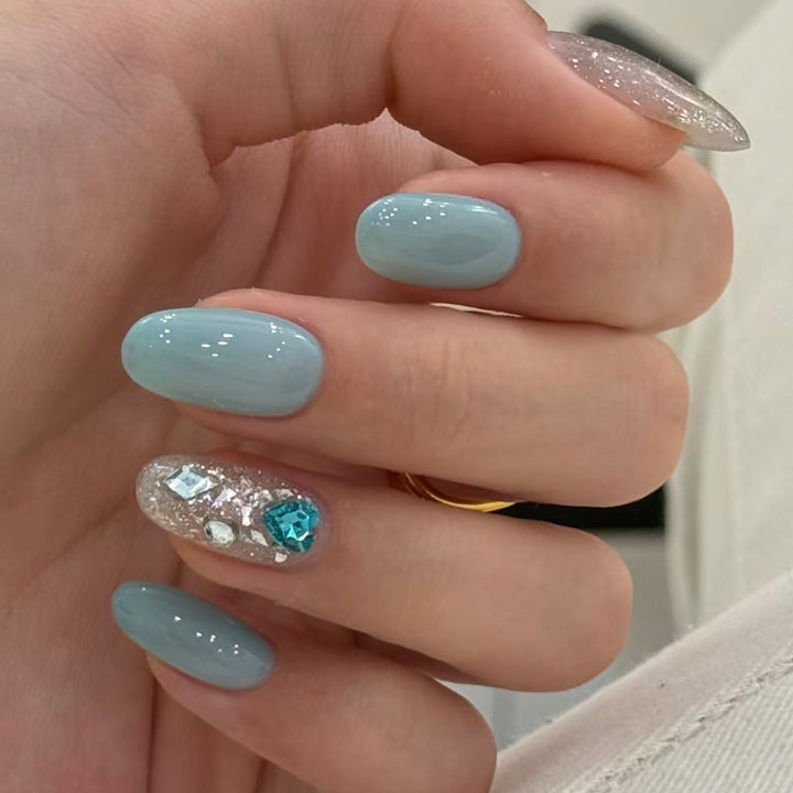 Decorative Press-On Nail Set with Star and Bow Designs Kalsten