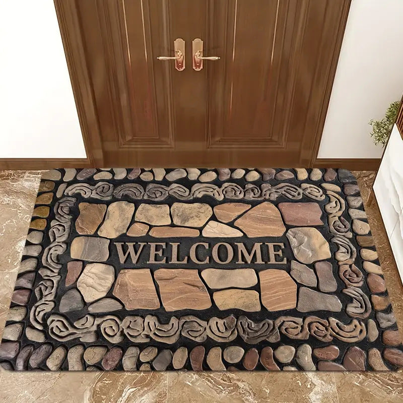 Cute Cartoon Cat Welcome Mat