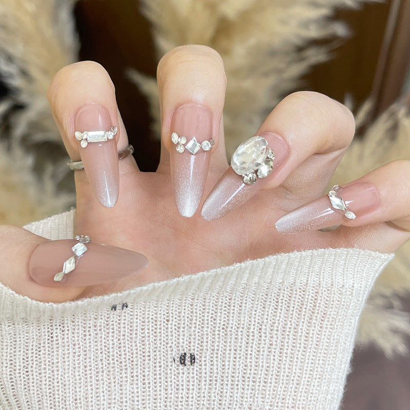 Artistic Nail Extensions with Decorative Elements Kalsten
