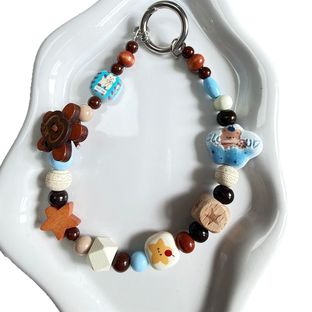 Decorative Wooden Charm Keychain Kalsten