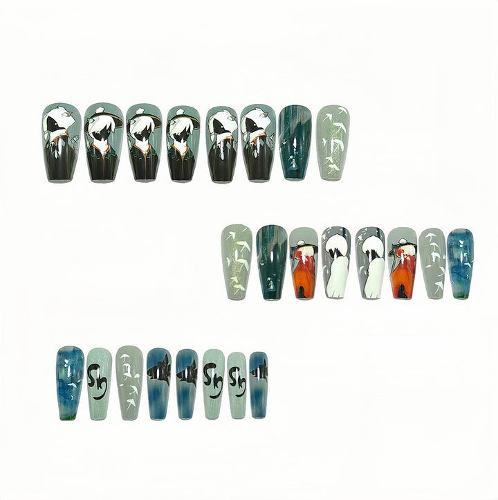 Creative artificial nails with charming 3D designs Kalsten