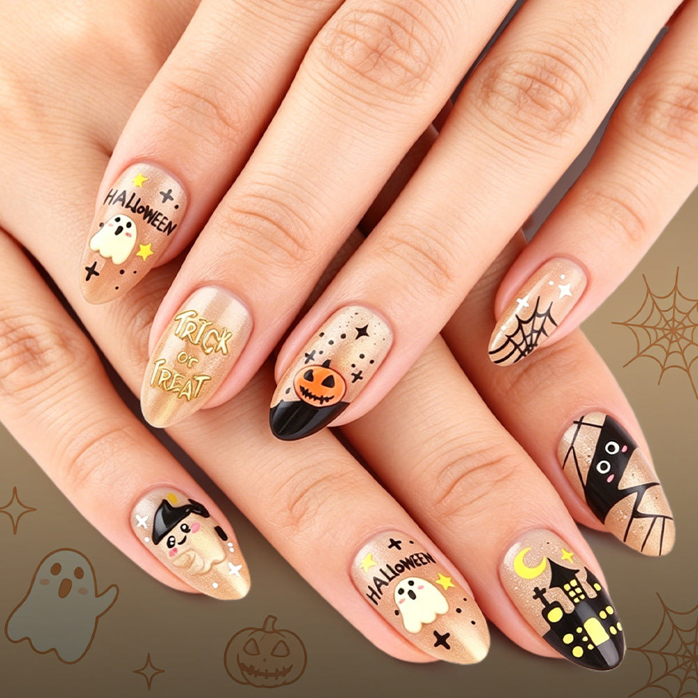 Halloween-Themed Press-On Nail Art Set Kalsten 1787543133