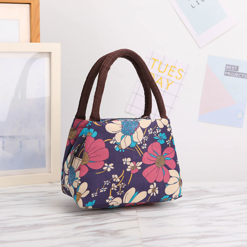 Floral Print Insulated Lunch Carrier Kalsten