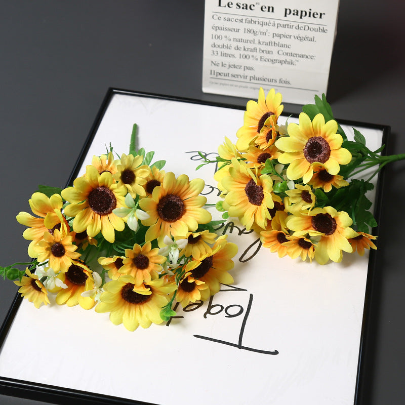 Decorative Faux Sunflower Bouquet for Home Display