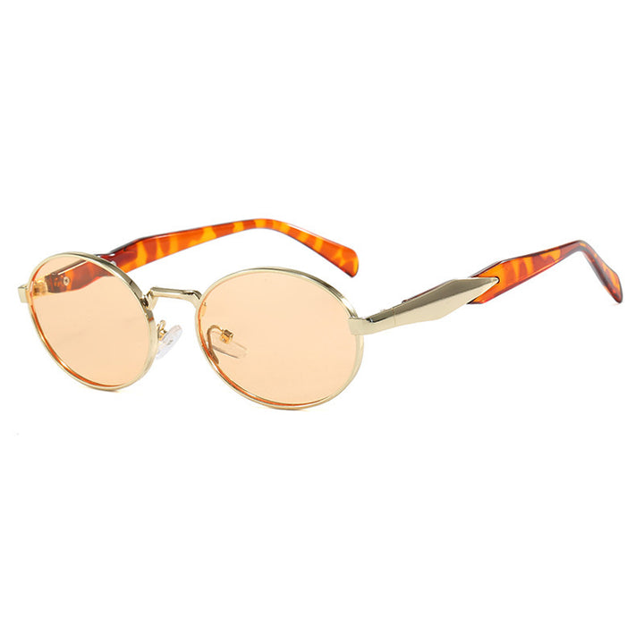 Women's fashionable sunglasses in elegant oval design with trendy accents Kalsten