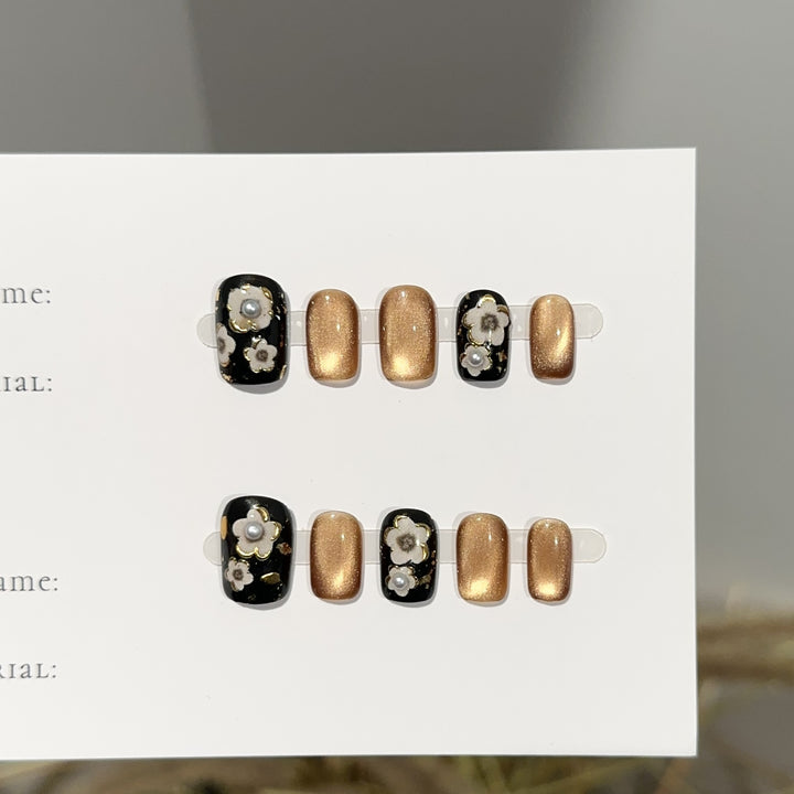 Floral Design Press-On Nails