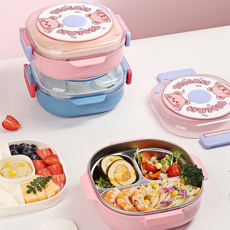 Fun-Themed Multi-Section Bento Lunch Box