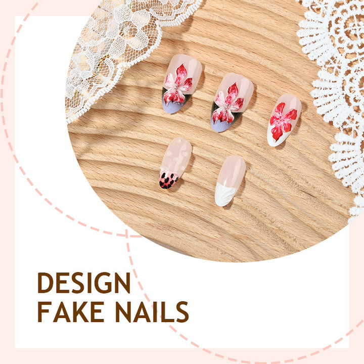 Nail art set with floral and elegant accents Kalsten