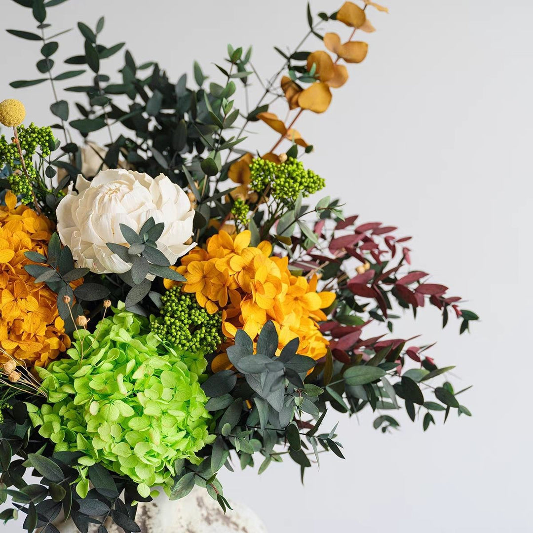 Lush Decorative Faux Flower Arrangement