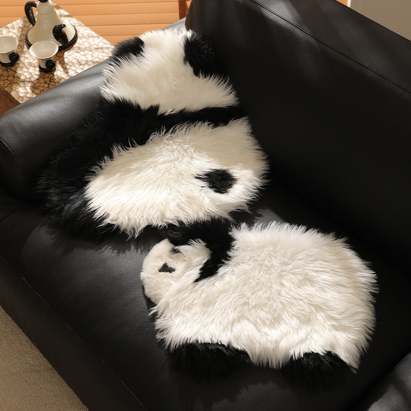 Plush cuddly pillow in sheep shape with dense artificial fur and soft polyester filling Kalsten