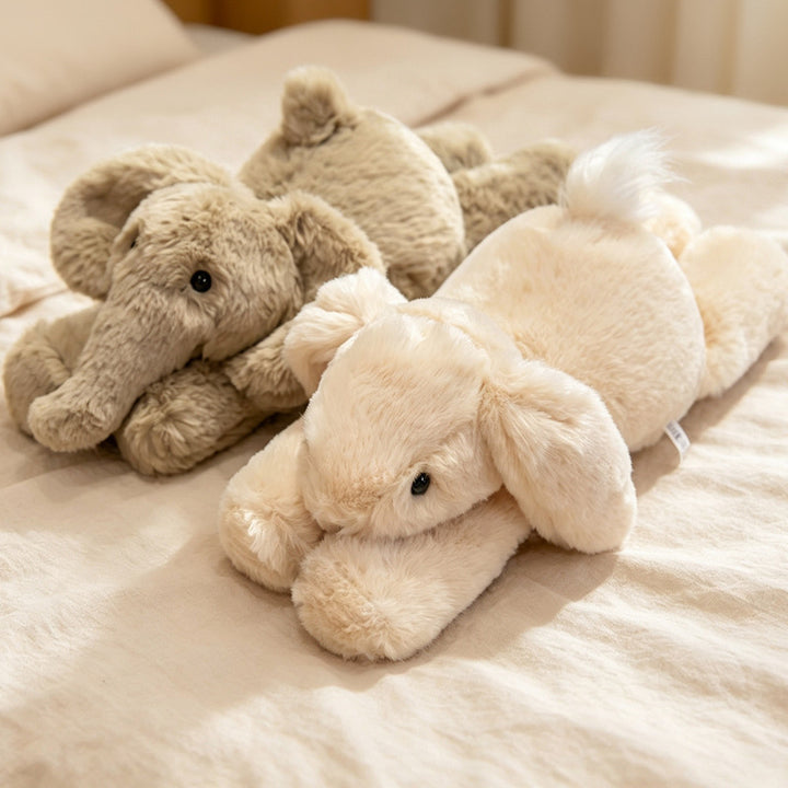 Plush Long-Body Cow Cuddle Pillow with Ultra-Soft Faux Fur Kalsten