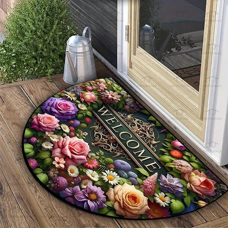 Floral Mosaic Decorative Mat