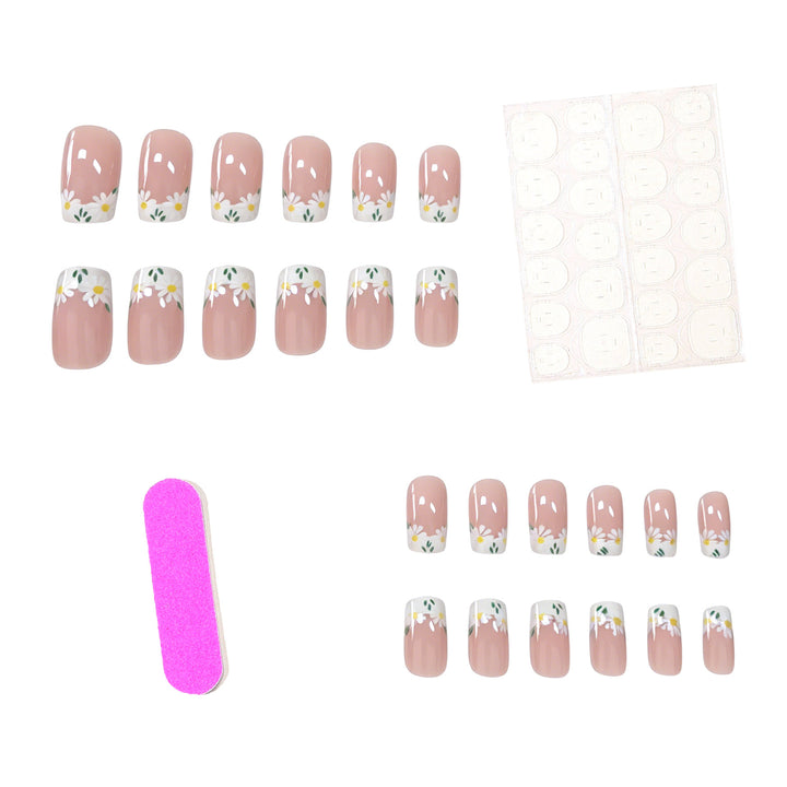Floral French Tip Nail Enhancements Kalsten 1789915351