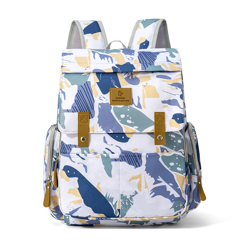 Playful Patterned Multi-Compartment Backpack Kalsten