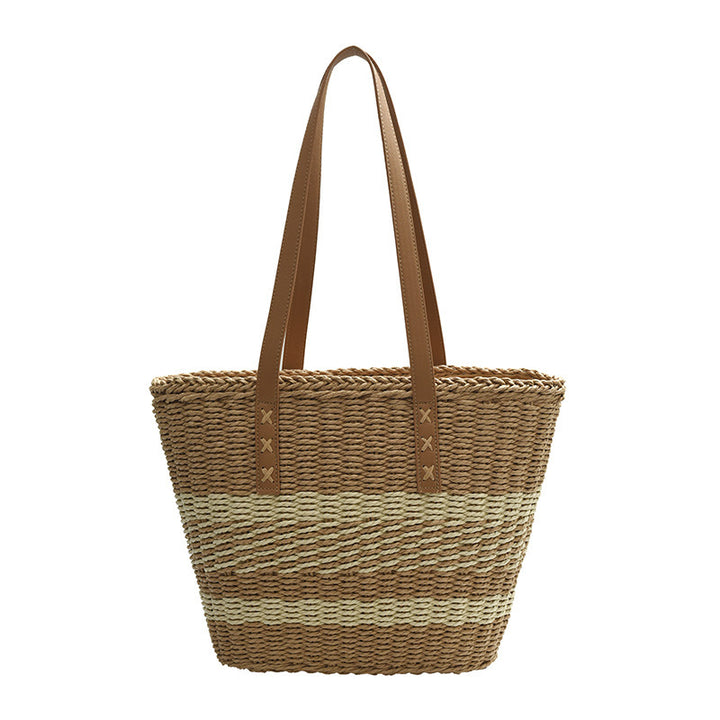 Comfortable beach bag with leather handles Kalsten