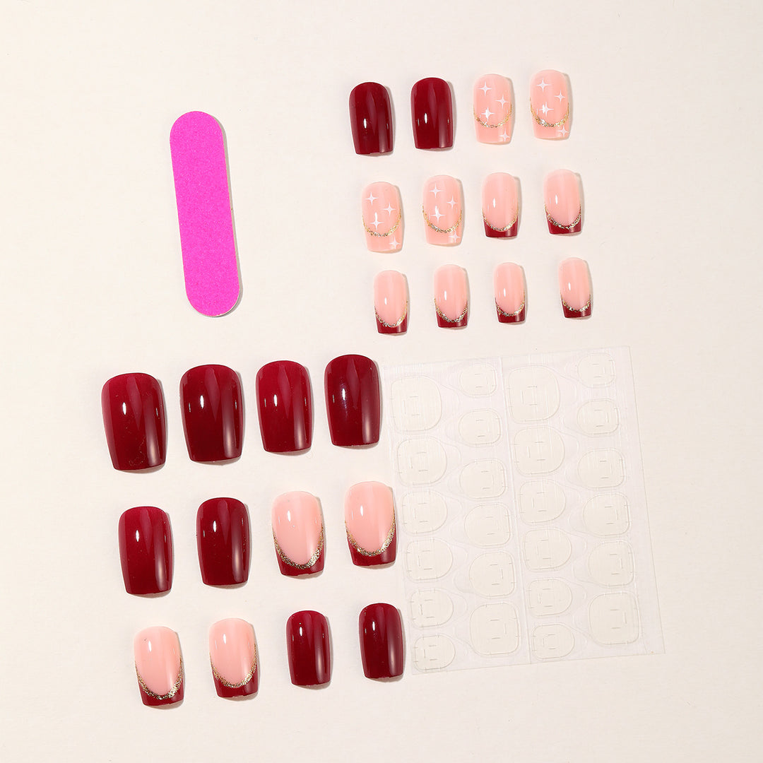 Elegant 3D Gem Accent Nail Art Extensions Kalsten
