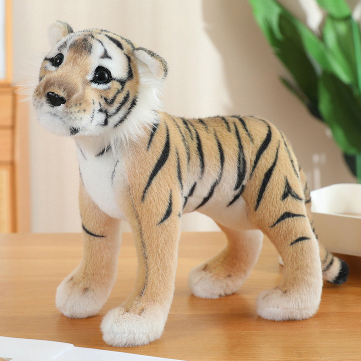 Realistic Standing Big Cat Plush Toy with Ultra-Soft Faux Fur and Poseable Legs Kalsten