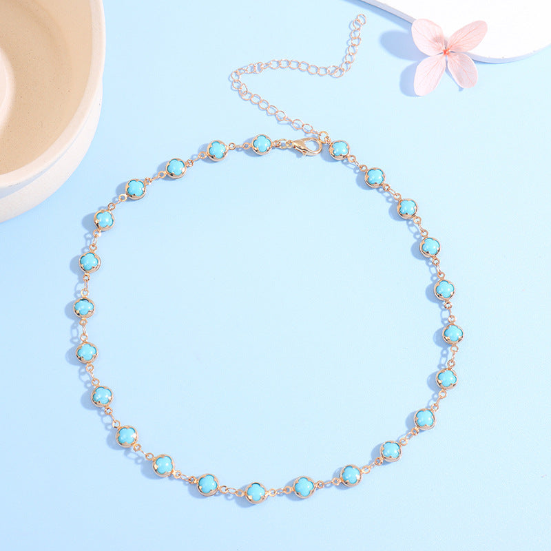 Floral Charm Choker Necklace Kalsten 1788164322