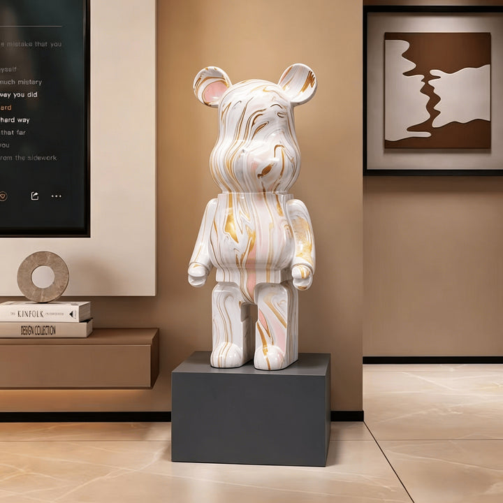 Artistic Bear Figurine for Indoor Home Display