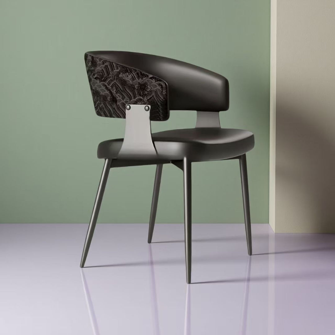 Contemporary Floral Accent Dining Chair Kalsten