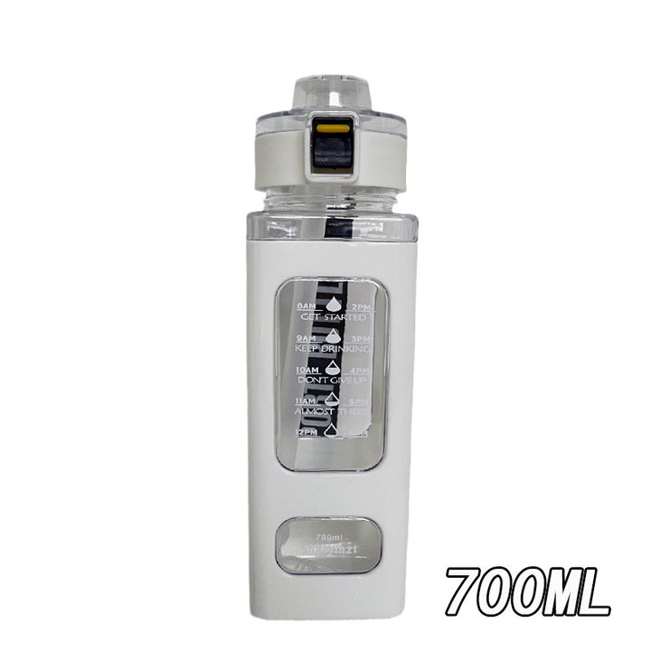 Women's water bottle with integrated time markers and straw Kalsten