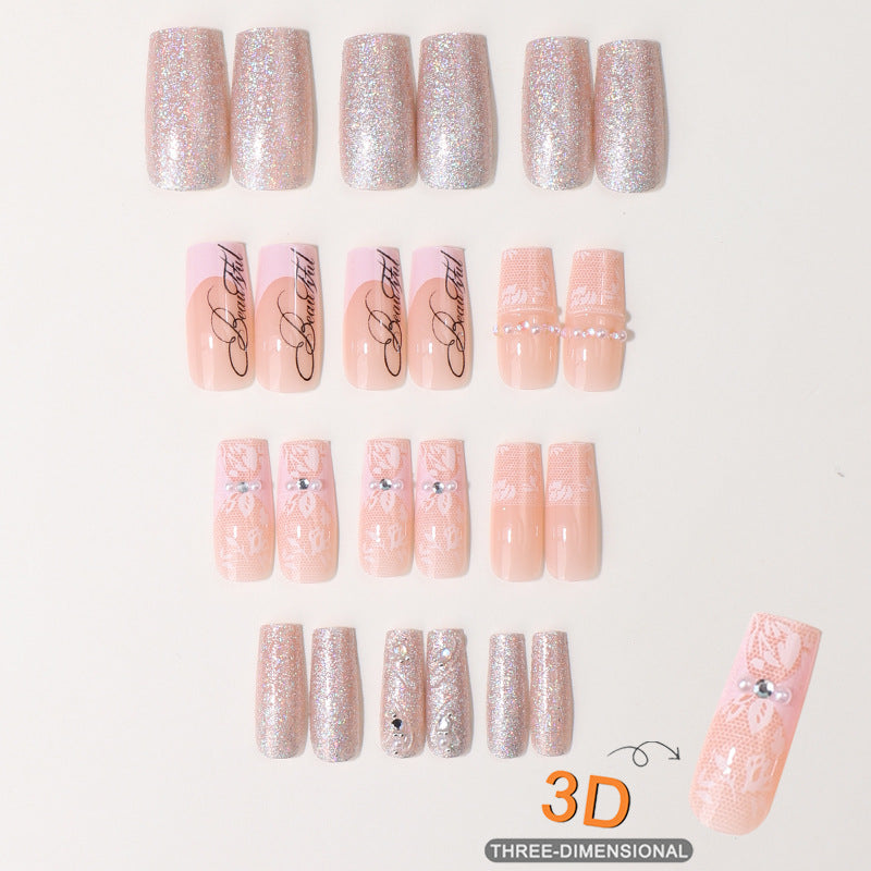 Shimmering Elegant Press-On Nail Tips Kalsten