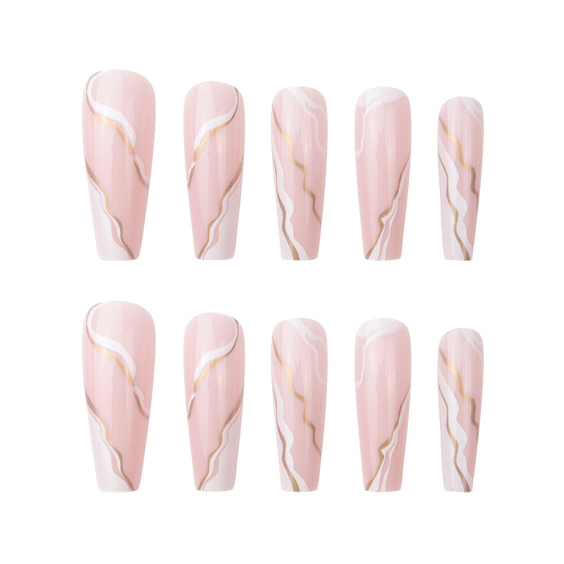 Elegant Marble Design Press-On Nails Kalsten