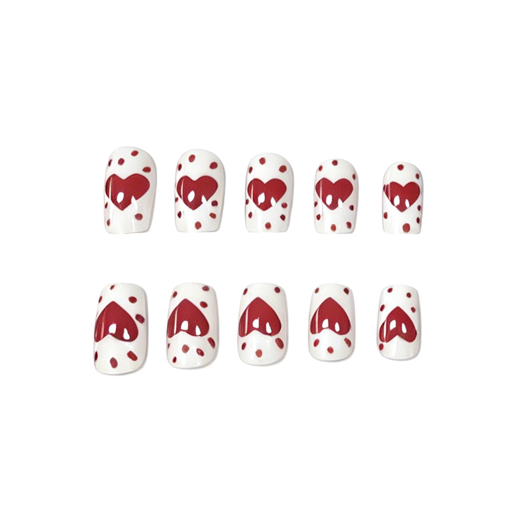 Romantic Heart Design Nail Art Kalsten