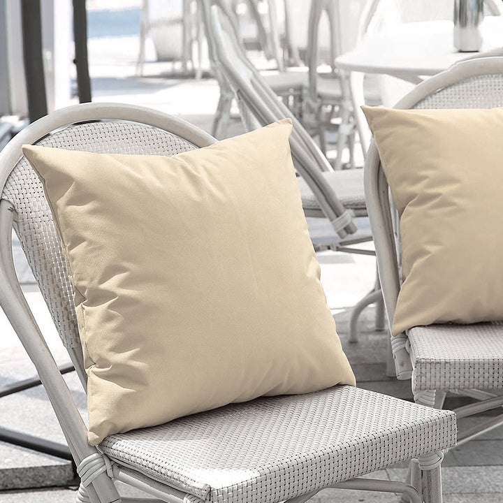 Square Water-Resistant Outdoor Patio Throw Pillow with Hidden Zipper